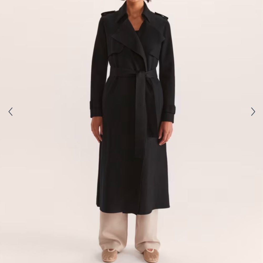 Black Saba trench jacket size 12